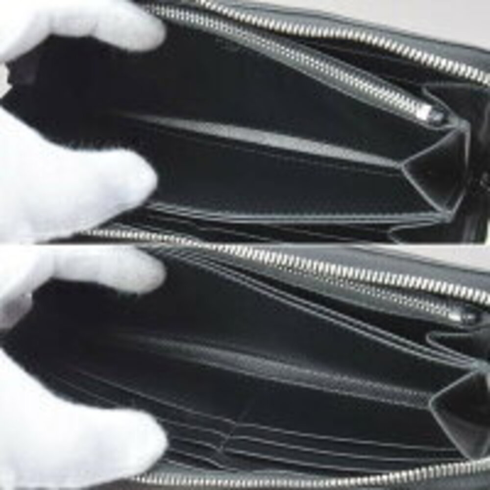 Prada logo zip around long wallet Saffiano leather black - Picture 8 of 8